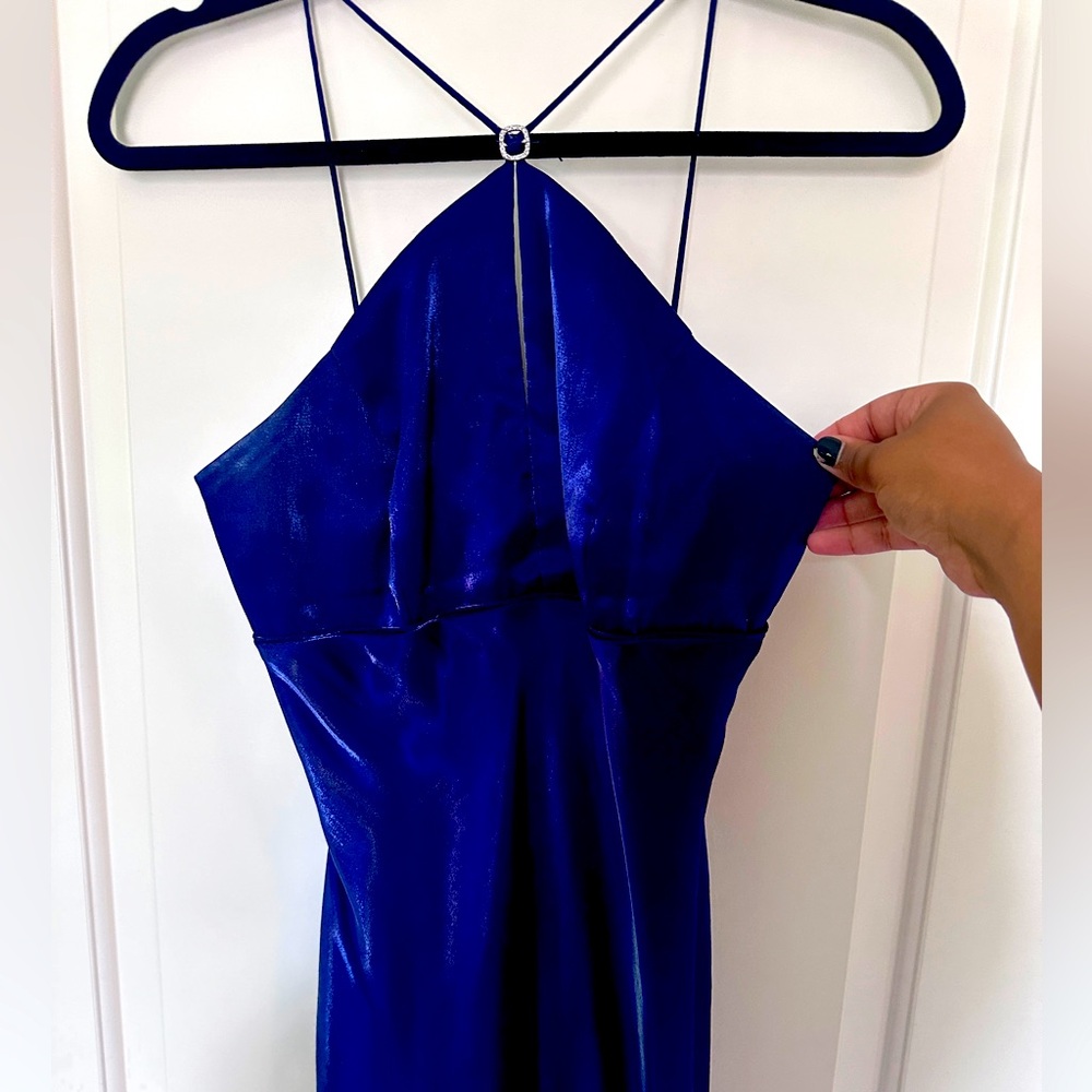 Velvet blue dress
